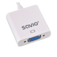 SAVIO HDMI (M) - VGA (F) ADAPTERIS, BALTA CL-201