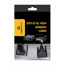 „Gembird A-DVID-VGAF-01“ vaizdo kabelio adapteris 0,2 m DVI-D VGA (D-Sub) juodas „Gembird A-DVID-VGAF-01“ vaizdo kabelio adapteris 0,2 m DVI-D VGA (D-Sub) juodas