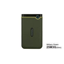 Transcend StoreJet 25M3 - hard disk - 2 TB - external (portable) - 2.5 (6.4 cm) - USB 3.1 Military Green