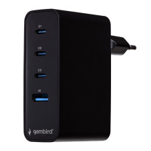 Gembird TA-UC-PDQC100LCD-01-BK mobile device charger Laptop, Smartphone Black AC Fast charging Indoor Gembird TA-UC-PDQC100LCD-01-BK mobile device charger Laptop, Smartphone Black AC Fast charging Indoor