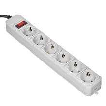 Gembird SPG6-B-10C Surge protector, 6 Schuko sockets, 3m, grey Gembird SPG6-B-10C Surge protector, 6 Schuko sockets, 3m, grey
