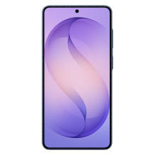 „Samsung“ anglies pluošto magnetinis dėklas, skirtas „Samsung Galaxy S26+“, suderinamas su „MagSafe“ – tamsiai mėlynas