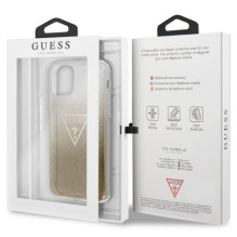 Guess GUHCN65SGTLGO iPhone 11 Pro Max gold / gold hard case Glitter Triangle