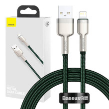 USB laidas, skirtas „Lightning Baseus Cafule“, 2.4A, 1m (žalias)