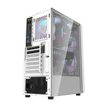 „Darkflash A290“ kompiuterio korpusas (baltas) + 3 RGB ventiliatoriai