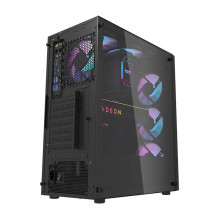 „Darkflash DK351“ kompiuterio korpusas (juodas) + 4 RGB ventiliatoriai