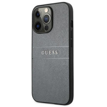 Guess GUHCP13LPSASBGR iPhone 13 Pro / 13 6.1" grey / grey Saffiano Strap
