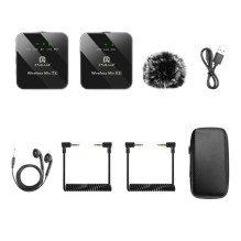 Belaidis prisegamas mikrofonas PULUZ 2 TX + 1 RX