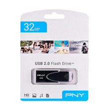 PNY Attaché 4 2.0 32 GB USB atmintinė, USB A tipo, juoda