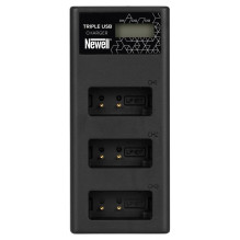 Baterijų Įkroviklis - Newell CD-USB-C Trijų Kanalų Įkroviklis Canon LP-E17 Baterijoms, USB-C, Micro USB, Juodas