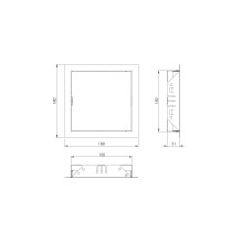 Service hatch Europlast RL1515A, 150 mm x 150 mm
