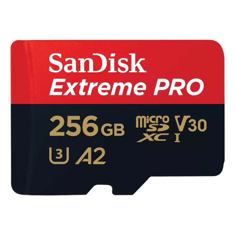 „SanDisk Extreme PRO“ 256 GB „MicroSDXC UHS-I“ 10 klasės atmintis