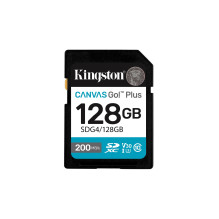 „Kingston Technology Canvas Go! Plus“ 128 GB SDXC „Canvas Go Plus Gen4“ 200 MB/s C10 UHS-I U3 V30 „Kingston Technology Canvas Go! Plus“ 128 GB SDXC „Canvas Go Plus Gen4“ 200 MB/s C10 UHS-I U3 V30