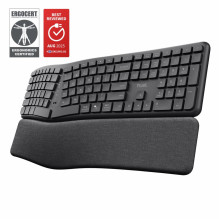 „Trust Keyra“ ergonominė daugiafunkcinė belaidė klaviatūra „Trust Keyra“ ergonominė daugiafunkcinė belaidė klaviatūra