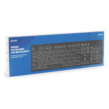 Savio KB-04 klaviatūra namams / biurui, USB, QWERTY, JK, tarptautinė, juoda