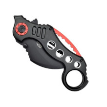SCK Steel Claw Knives Karambit K29 knife, black and red