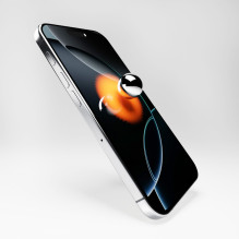 Puro Flexible Glass D3O Hybrid Glass with Black Frame for iPhone 16 Pro