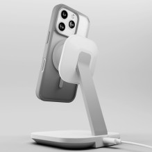Puro Gradient MagSafe silikoninis dėklas, skirtas iPhone 16 Pro Max – sidabrinis