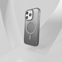 Puro Gradient MagSafe silikoninis dėklas, skirtas iPhone 16 Pro Max – sidabrinis