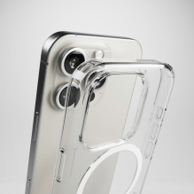 Puro Impact Clear D3O MagSafe Silicone Case for iPhone 16 Pro - Transparent