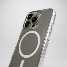 Puro Impact Clear D3O MagSafe silikoninis dėklas, skirtas iPhone 16 Pro – skaidrus