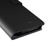 Puro Wallet Detachable MagSafe 2in1 PU Leather Case with Flap and Wallet for iPhone 16 Pro - Black
