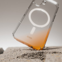 Puro Impact Clear D3O MagSafe silikoninis dėklas, skirtas iPhone 16 – skaidrus
