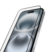 Puro Frame grūdintas stiklas su rėmeliu, skirtas iPhone 16 Plus
