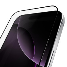 „Puro Frame“ grūdintas stiklas su rėmeliu, skirtas „iPhone 16 Pro Max“.