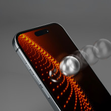 SBS grūdintas stiklas D3O su rėmeliu, skirtas iPhone 16 Plus / iPhone 15 Plus