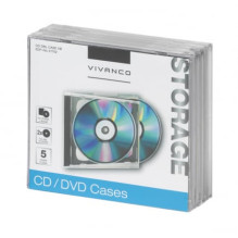 Vivanco CD / DVD Double jewel case 5 pcs