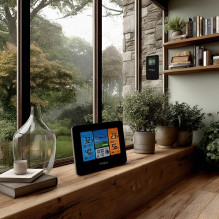 „Greenblue 46003“ juodas LCD ekranas su baterija, belaidis internetas „Greenblue 46003“ juodas LCD ekranas su baterija, belaidis internetas