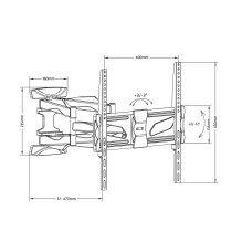 Maclean MC-781 TV mount 177.8 cm (70") Black