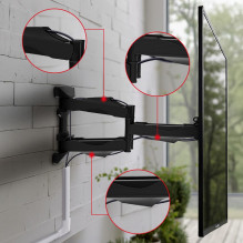 Maclean MC-781 TV mount 177.8 cm (70") Black