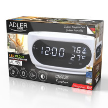 Adler AD 1186W žadintuvas Skaitmeninis žadintuvas Juoda, Balta