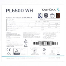 „DeepCool PL650D“ maitinimo blokas, 650 W, 20+4 kontaktų, ATX, ATX, baltas
