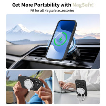 „Tech-Protect BasicMag MagSafe“ dėklas, skirtas „iPhone 17 Pro Max“ – matinės juodos spalvos