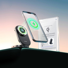 „Joyroom JR-W17 Qi 3-in-1“ belaidis indukcinis įkroviklis – juodas