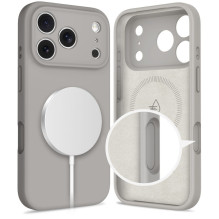 „Tech-Protect“ silikoninis „MagSafe“ dėklas, skirtas „iPhone 17 Pro“ – pilkas