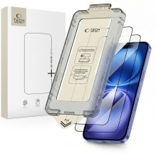 „Tech-Protect Quick Set+“ grūdinto stiklo 2 vnt. pakuotė, skirta „iPhone 15“ / „16“