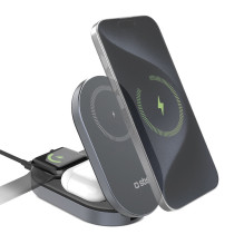 SBS 3 viename sulankstoma belaidė įkrovimo stotelė QI2 MFI – skirta „iPhone“ – juoda