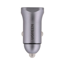 „Ugreen“ USB C tipo / USB 24 W greito įkrovimo automobilinis įkroviklis su maitinimo šaltiniu, pilkas (30780) „Ugreen“ USB C tipo / USB 24 W greito įkrovimo automobilinis įkroviklis su maitinimo šaltiniu, pilkas (30780)