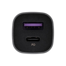 „Ugreen“ USB C tipo / USB 24 W greito įkrovimo automobilinis įkroviklis su maitinimo šaltiniu, pilkas (30780) „Ugreen“ USB C tipo / USB 24 W greito įkrovimo automobilinis įkroviklis su maitinimo šaltiniu, pilkas (30780)