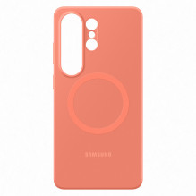 „Samsung“ silikoninis magnetinis dėklas, skirtas „Samsung Galaxy S26 Ultra“, suderinamas su „MagSafe“ – raudonas
