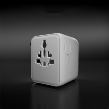 SBS universalus kelioninis adapteris 2xUSB-C 1xUSB-A - baltas