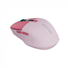 CANYON pelė MW-26 LCD tyli dvigubo režimo belaidė rožinė