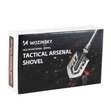Wozinsky WSS-211 išgyvenimo kastuvas išgyvenimui, daugiafunkcis peilių laužytuvas, titnago švilpukas, harpūnas, 21 viena