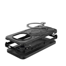 „Tech-Protect TacticStand MagSafe“ dėklas, skirtas „Xiaomi Poco M8 Pro“ / „Xiaomi Redmi Note 15 Pro+ 5G“ - juodas