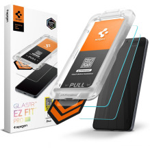 „Spigen Glas.Tr Ez Fit Pro HD“ grūdinto stiklo 2 vnt. pakuotė, skirta „Samsung Galaxy S26“. „Spigen Glas.Tr Ez Fit Pro HD“ grūdinto stiklo 2 vnt. pakuotė, skirta „Samsung Galaxy S26“.