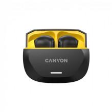 CANYON ausinės HEXAGON 7 TWS ANC+ENC belaidis įkrovimas juoda geltona
